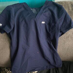 Figs Blue Tunic Top with Elegant Design